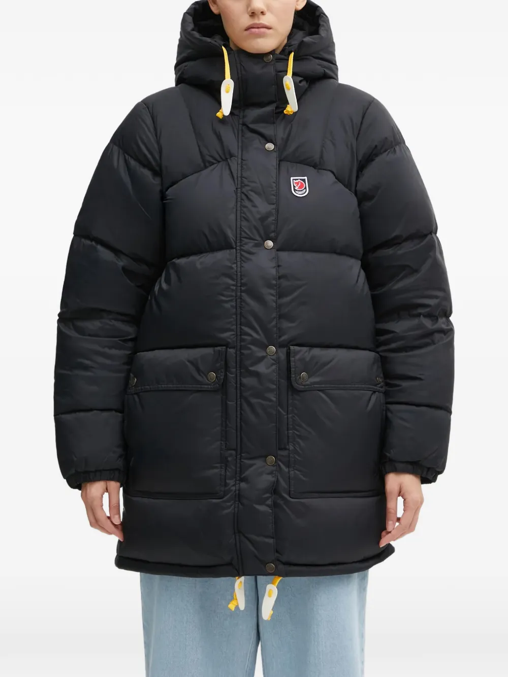 Fjällräven logo-detail padded coat - Nero