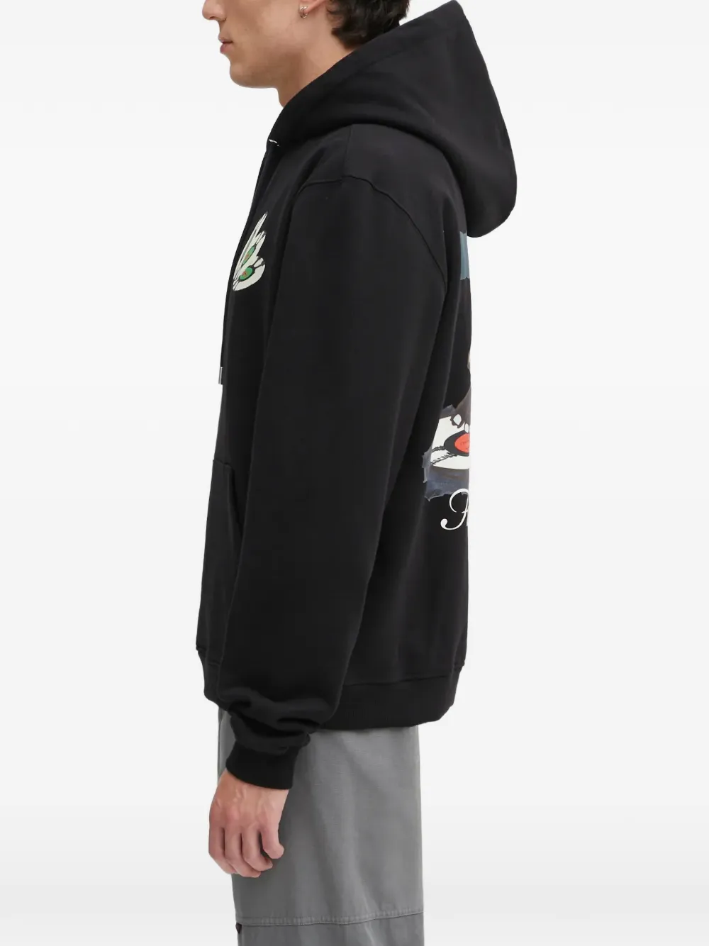  Filling Pieces Graphic-print Hoodie - Black 