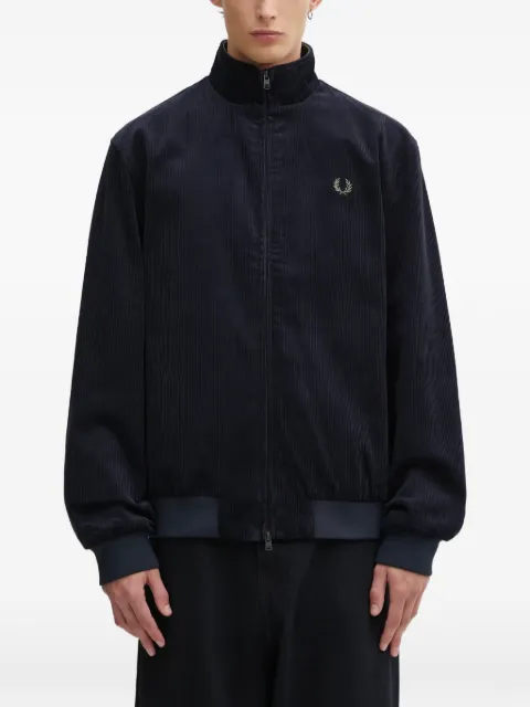 Fred Perry logo-embroidered corduroy jacket