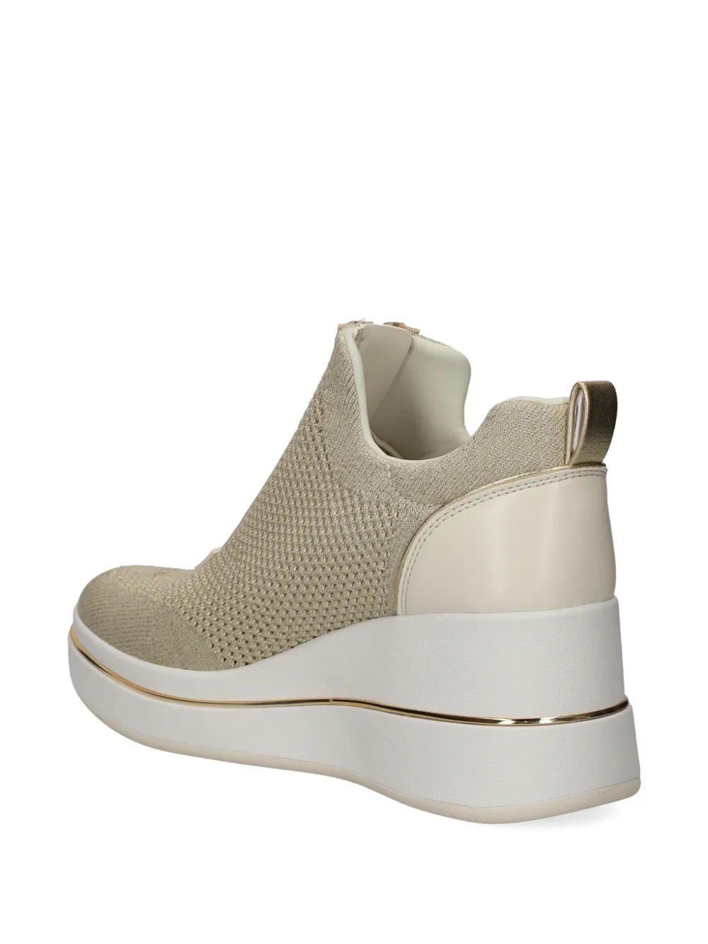 Michael Kors Willis sneakers met plateauzool en rits Beige
