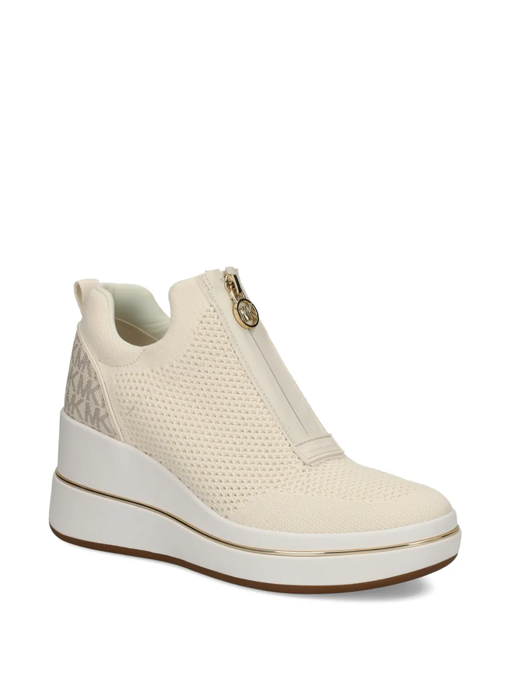 Michael Kors Willis sneakers met rits en logo Beige