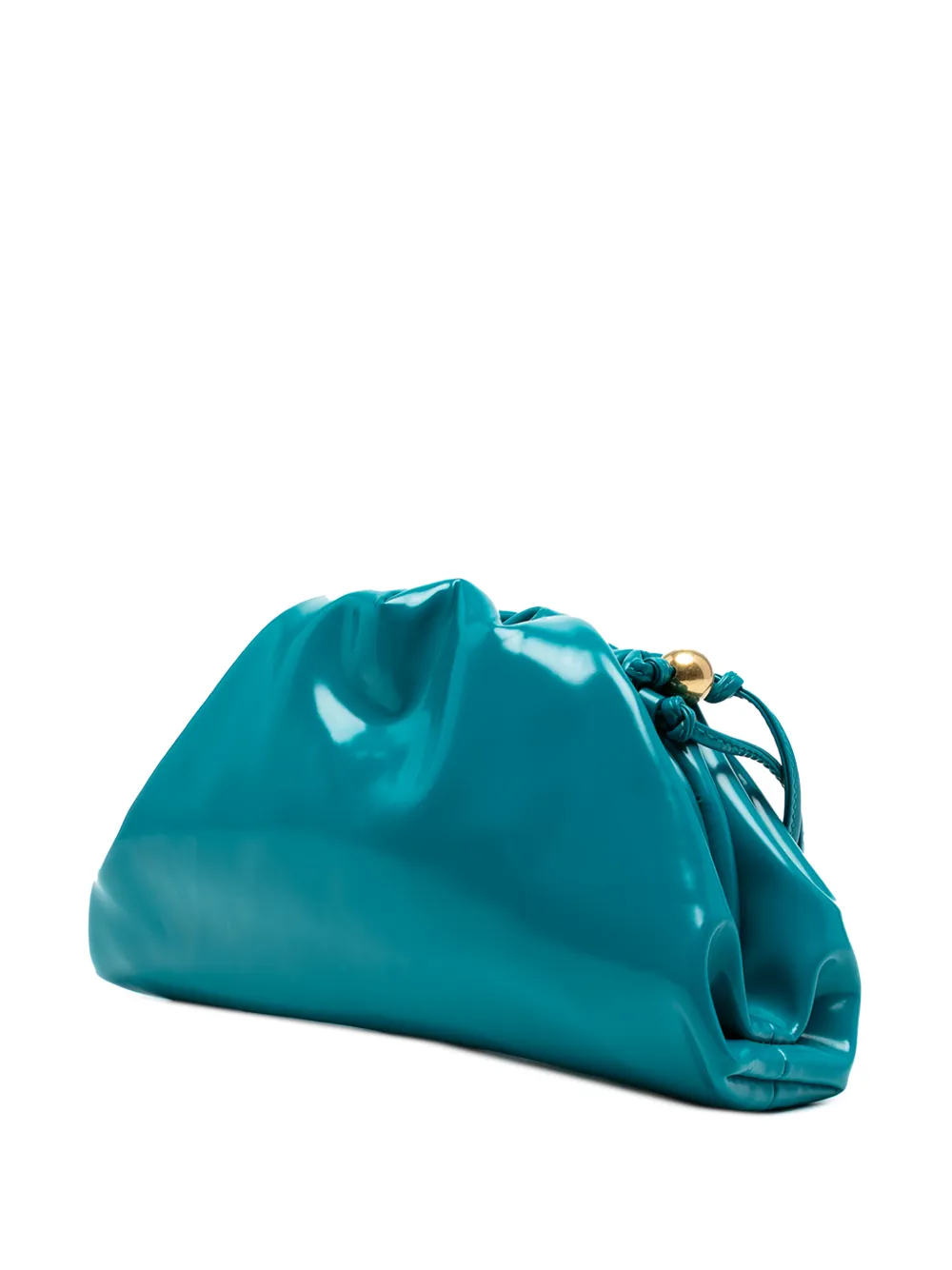 BOTTEGA VENETA Pre-owned 2012-2025 Patent Beaded Strap The Mini Pouch Crossbody Bag In Blue