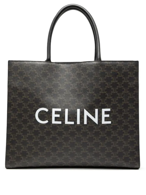 Celine Pre-Owned 2021 Medium Triomphe Coated Canvas Cabas Horizontal tote bag