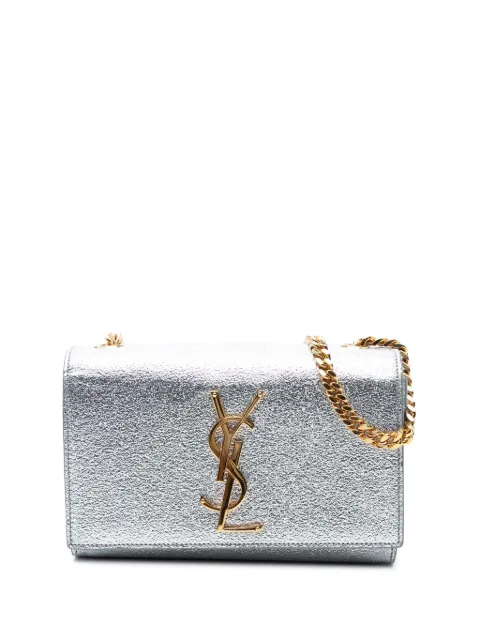 Saint Laurent Pre-Owned bolsa crossbody Kate peque�a de piel de becerro metalizada con monograma 2015