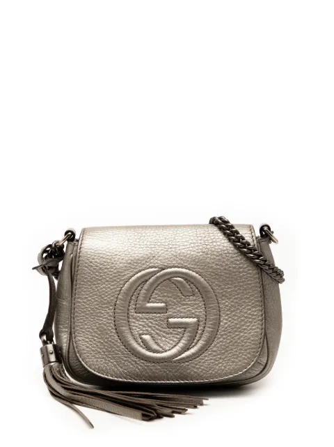 Gucci Pre-Owned bolsa crossbody Soho Chain Flap peque�a de piel metalizada 2000-2015