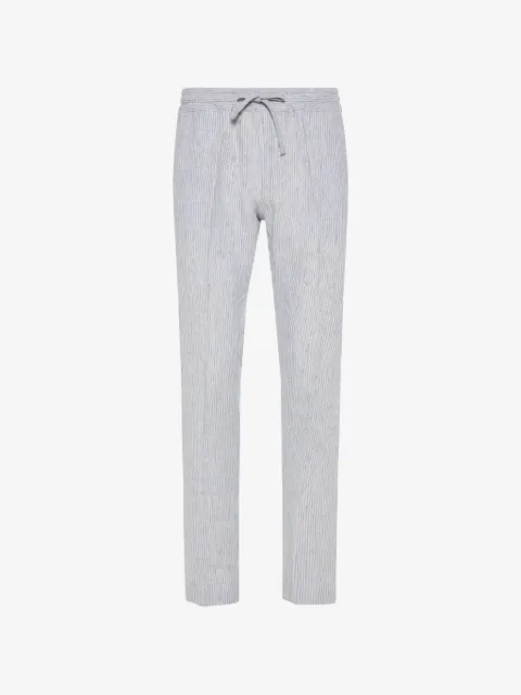 Fedeli Bonifacio striped drawstring trousers