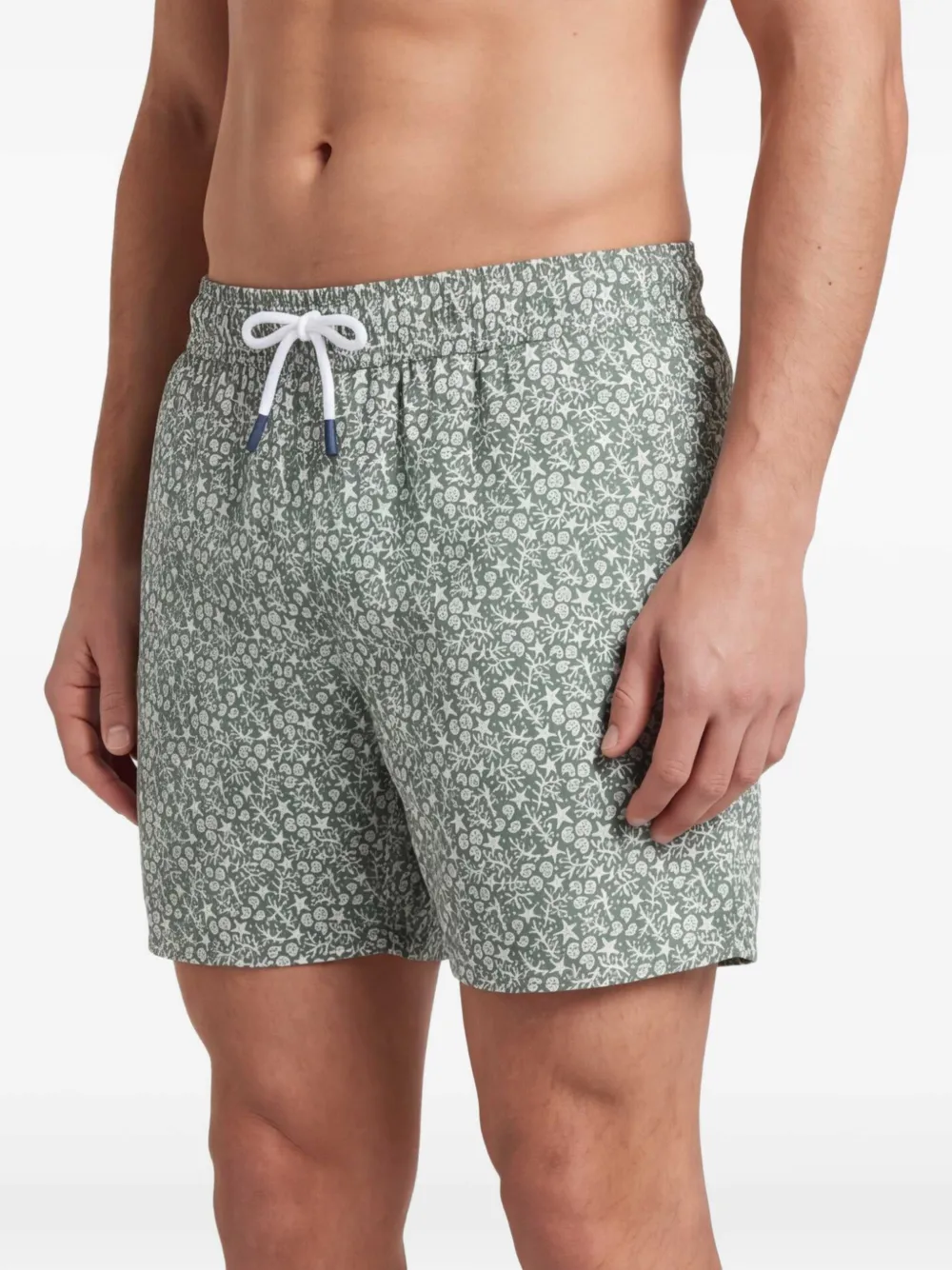 Fedeli Zwembroek met bloemenprint Groen