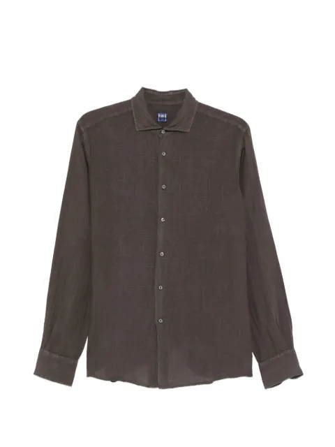 Fedeli Nick slub-texture shirt