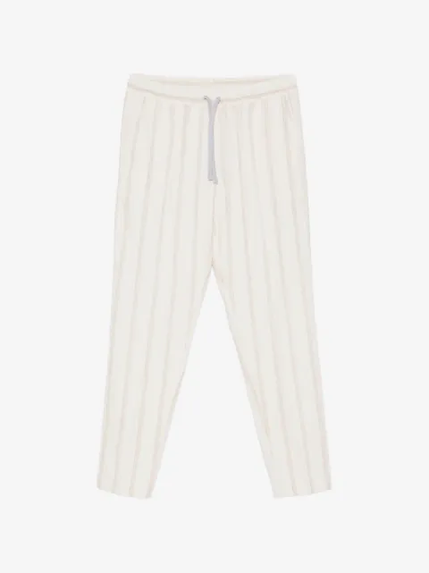 Fedeli striped drawstring-fastening trousers