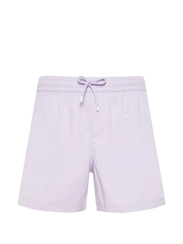 Fedeli Madeira Drawstring Beach Trunks in Purple