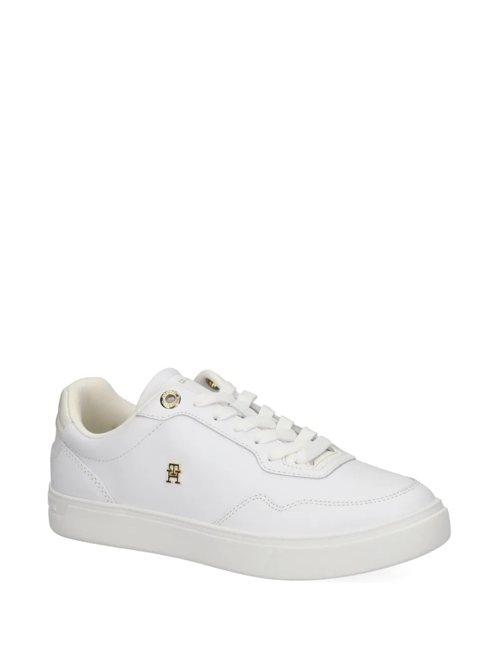 Tommy Hilfiger Cupsole lace-up leather sneakers - Wit