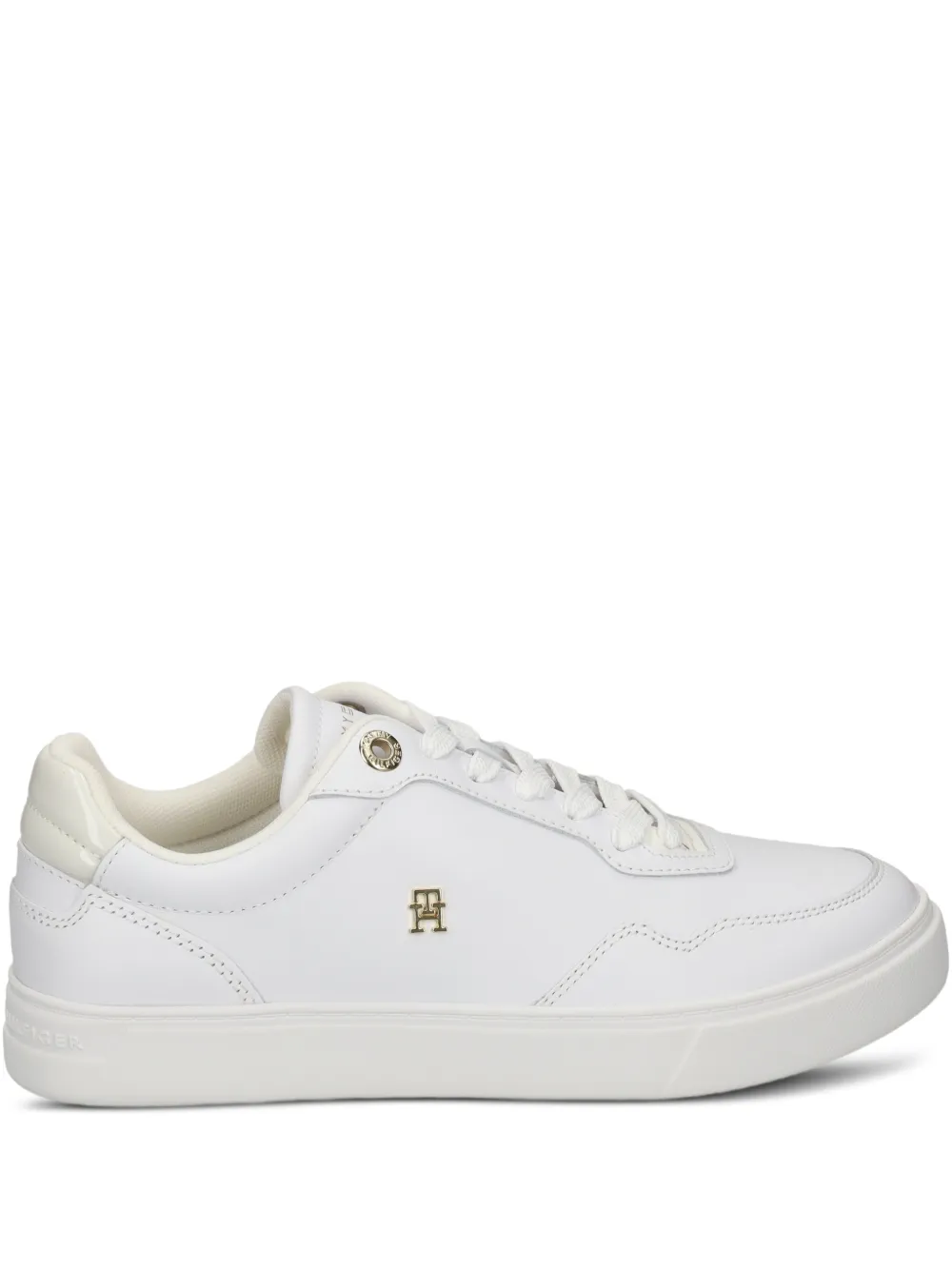 Tommy Hilfiger Cupsole lace-up leather sneakers - Bianco
