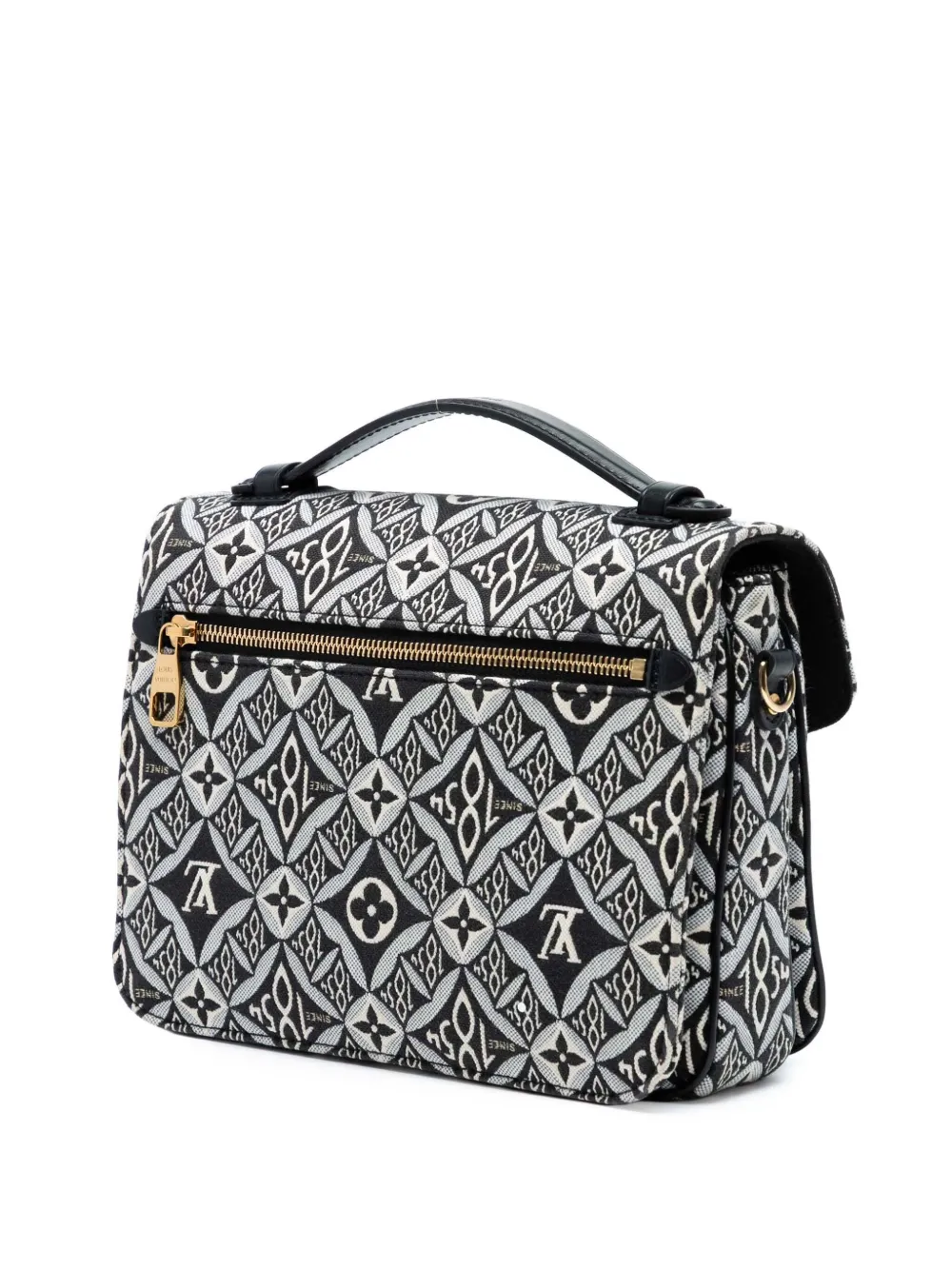 LOUIS VUITTON Pre-owned 2020 Monogram Jacquard Since 1854 Pochette Metis Satchel In Black