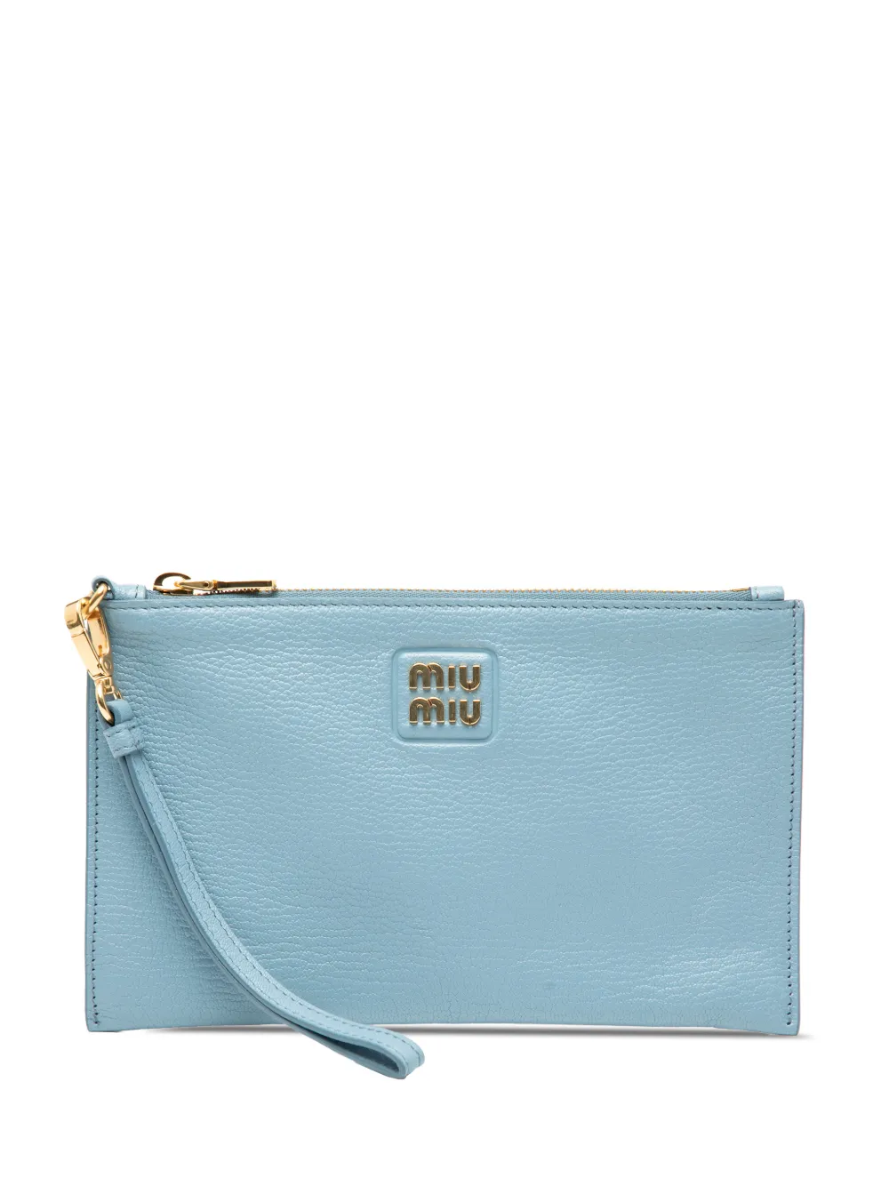 Miu Miu Pre-Owned 2000-2025 Goatskin Madras clutch bag | Blue | Image 1