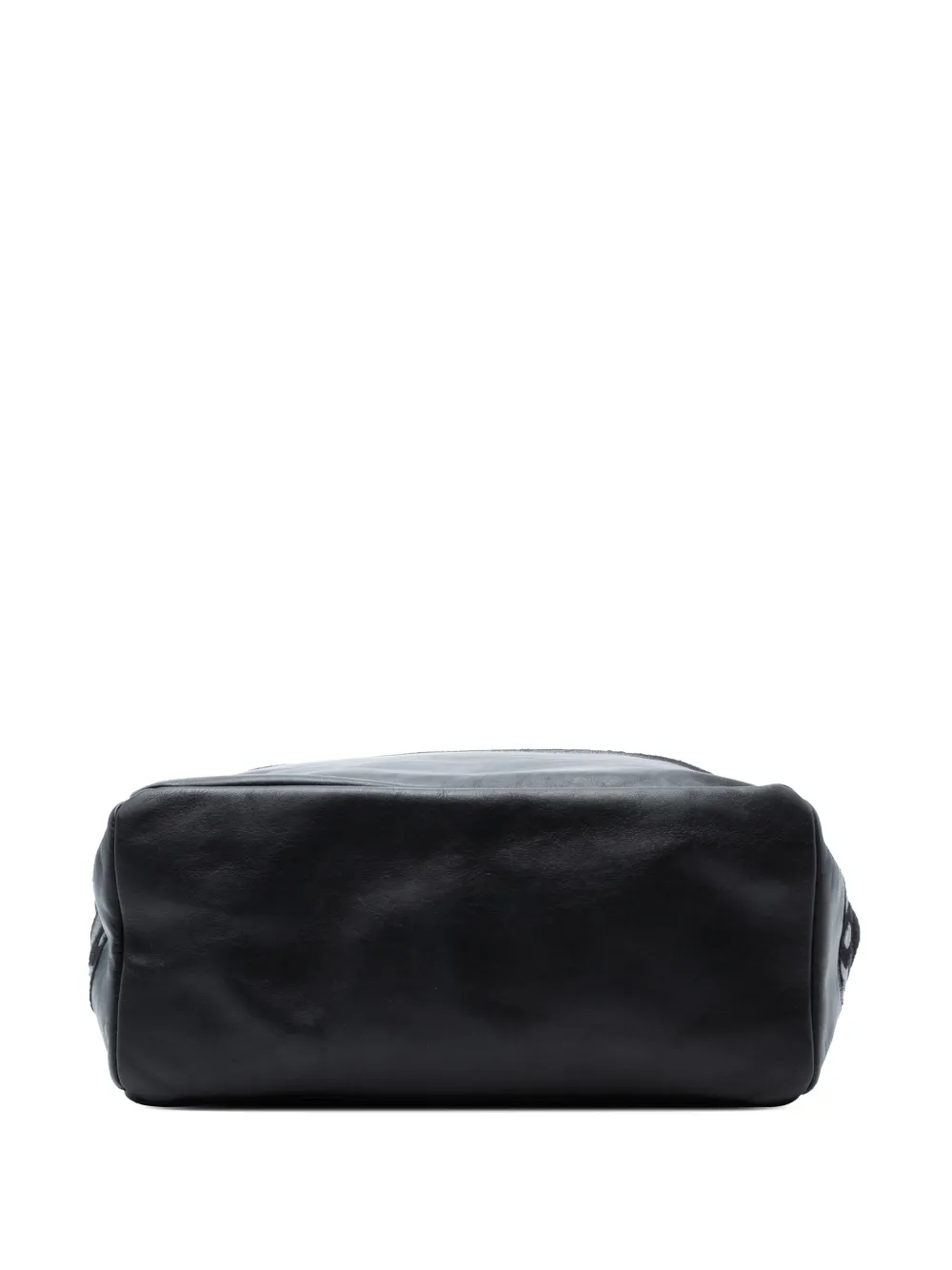 Pre-owned Chanel 2012 Cc Wool And Leather Tote Bag In Black