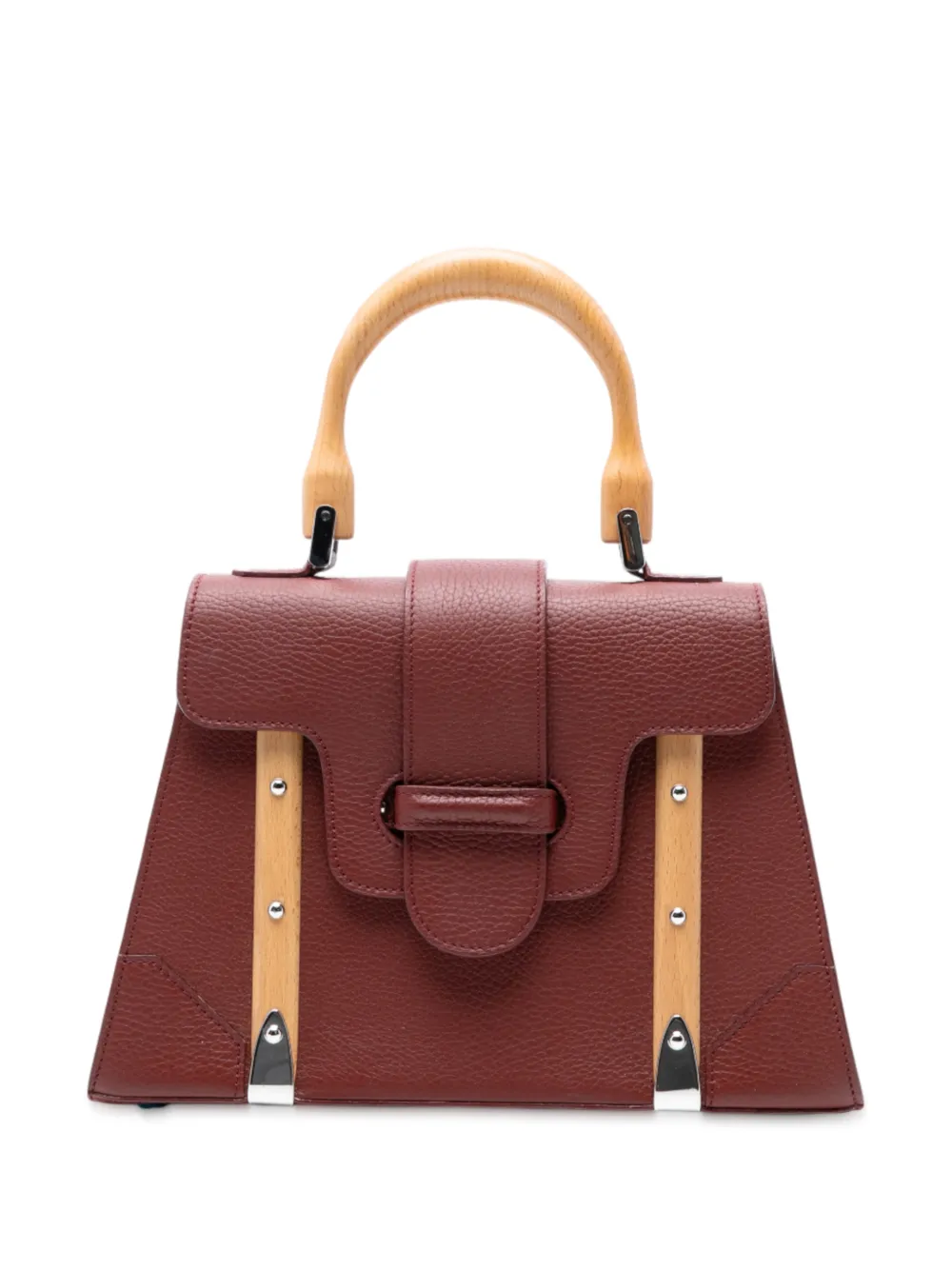 Pre-owned Goyard 2013 Leather Saigon Structured Pm Satchel In Red