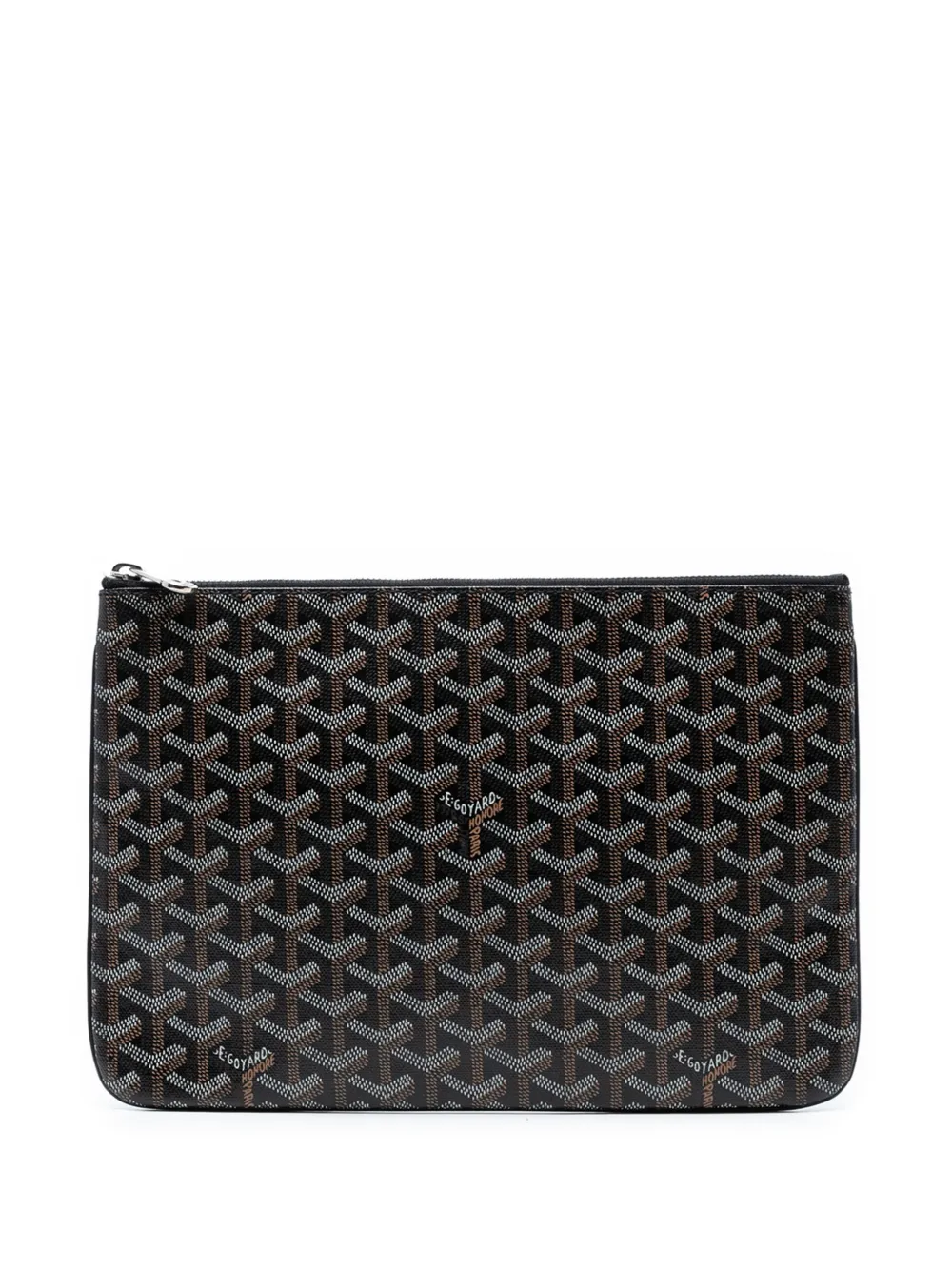 Pre-owned Goyard 2013 Ine Senat Mm Clutch Bag In Black