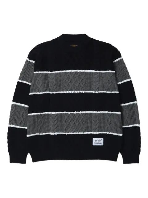 Neighborhood striped cable-knit sweater