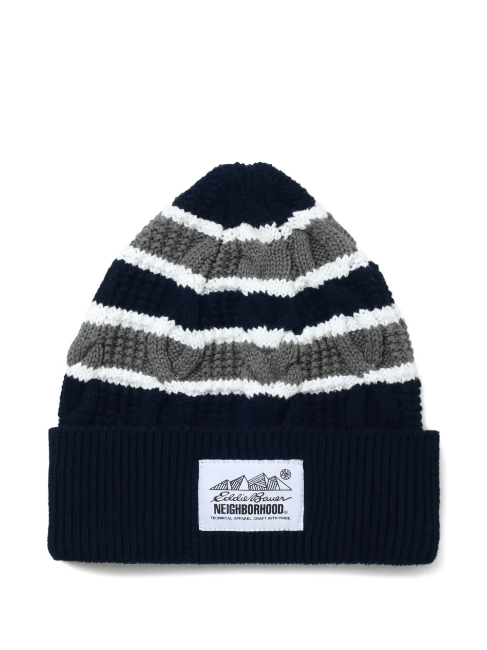 Neighborhood x Eddie Bauer striped beanie hat | Blue | Image 1