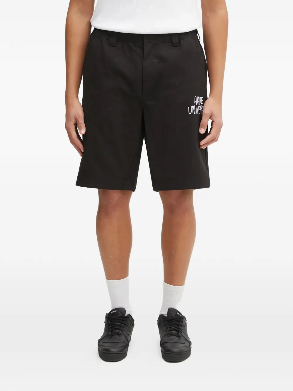 AAPE BY *A BATHING APE® embroidered logo shorts | noir | Image 1