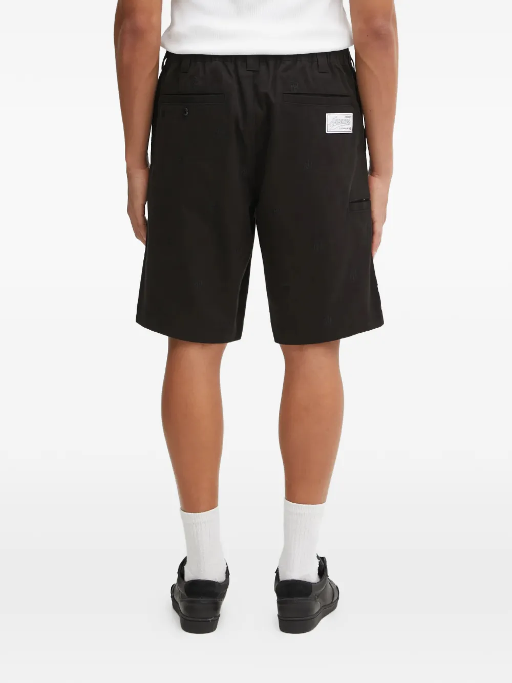 AAPE BY *A BATHING APE Shorts met geborduurd logo Zwart