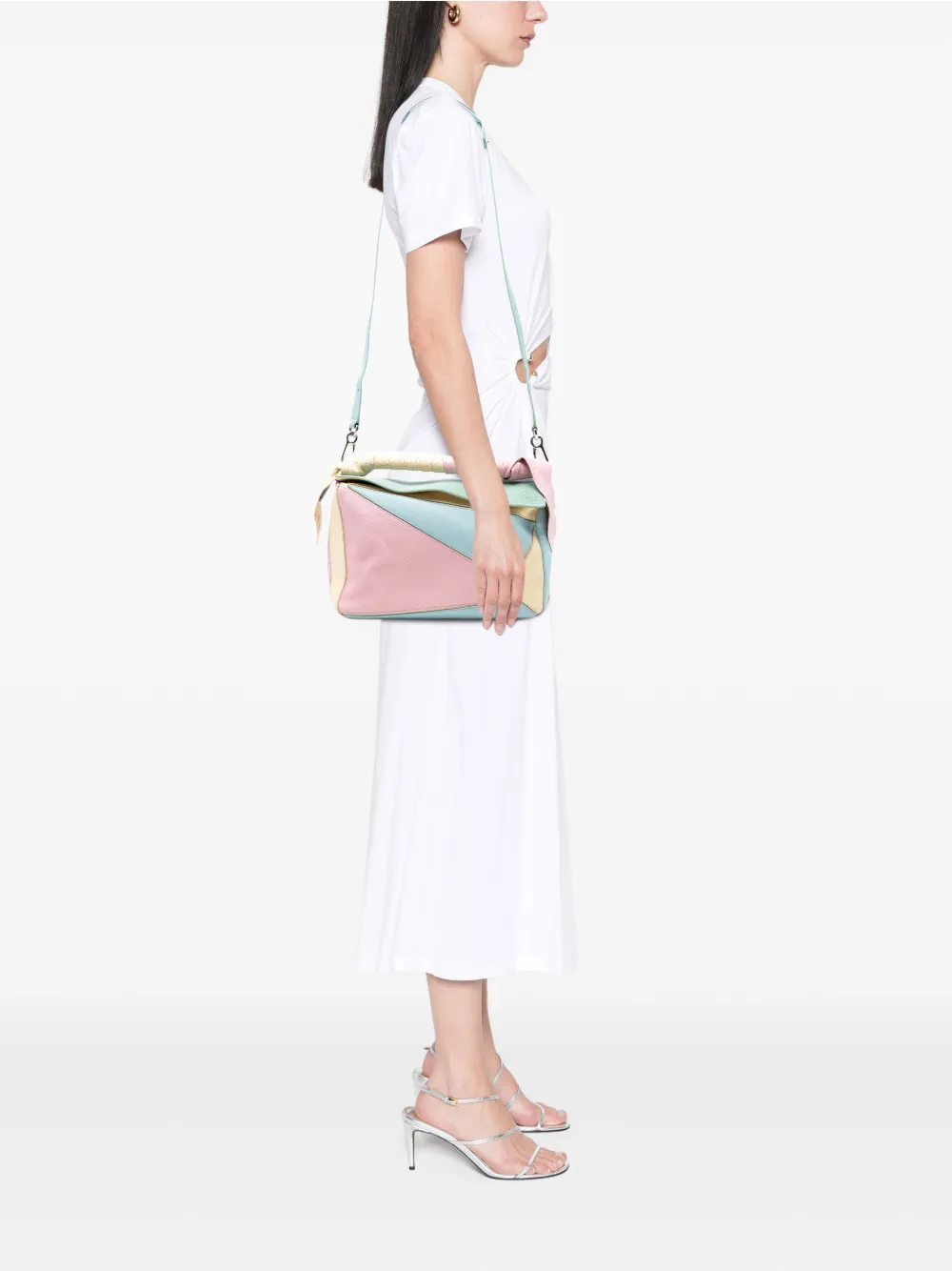 Loewe Pre-Owned 2018 Medium Multicolor Leather Puzzle satchel | Pre-Owned | Image 2