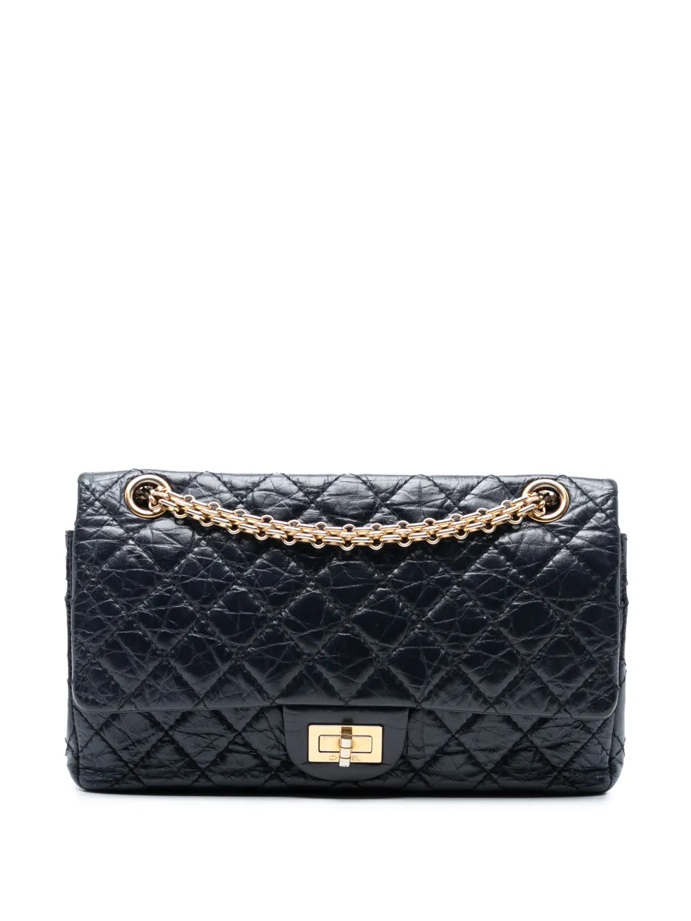 CHANEL Pre-Owned 2014 Reissue 2.55 Quilted Aged Calfskin Double Flap 225 shoulder bag - Nero