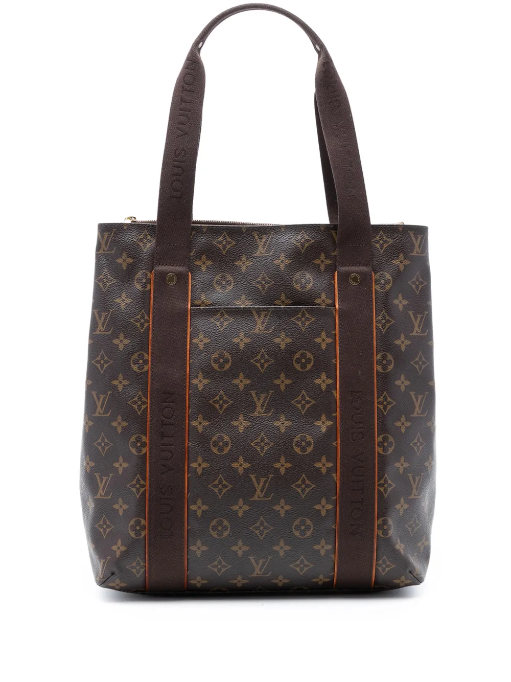Pre-owned Louis Vuitton 2008 Monogram Cabas Beaubourg Tote Bag In Brown