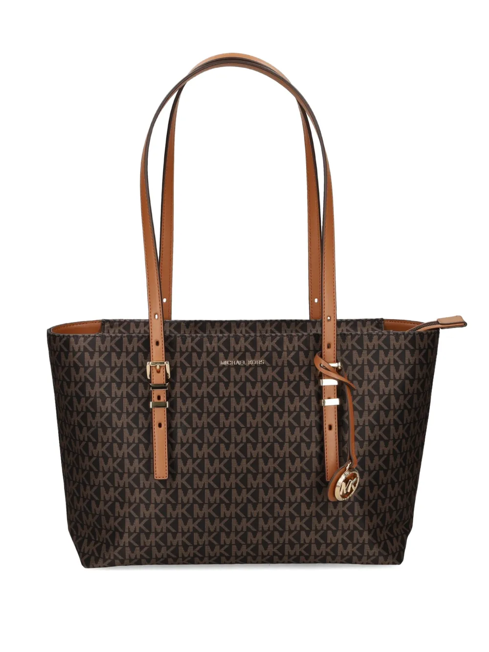 Michael Michael Kors medium Quinn buckle monogram tote bag | Brown | Image 1