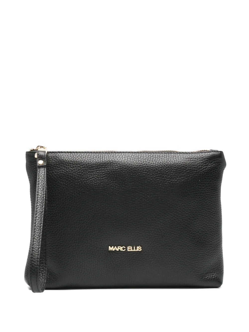 Marc Ellis Leather Clutch Bag In Black