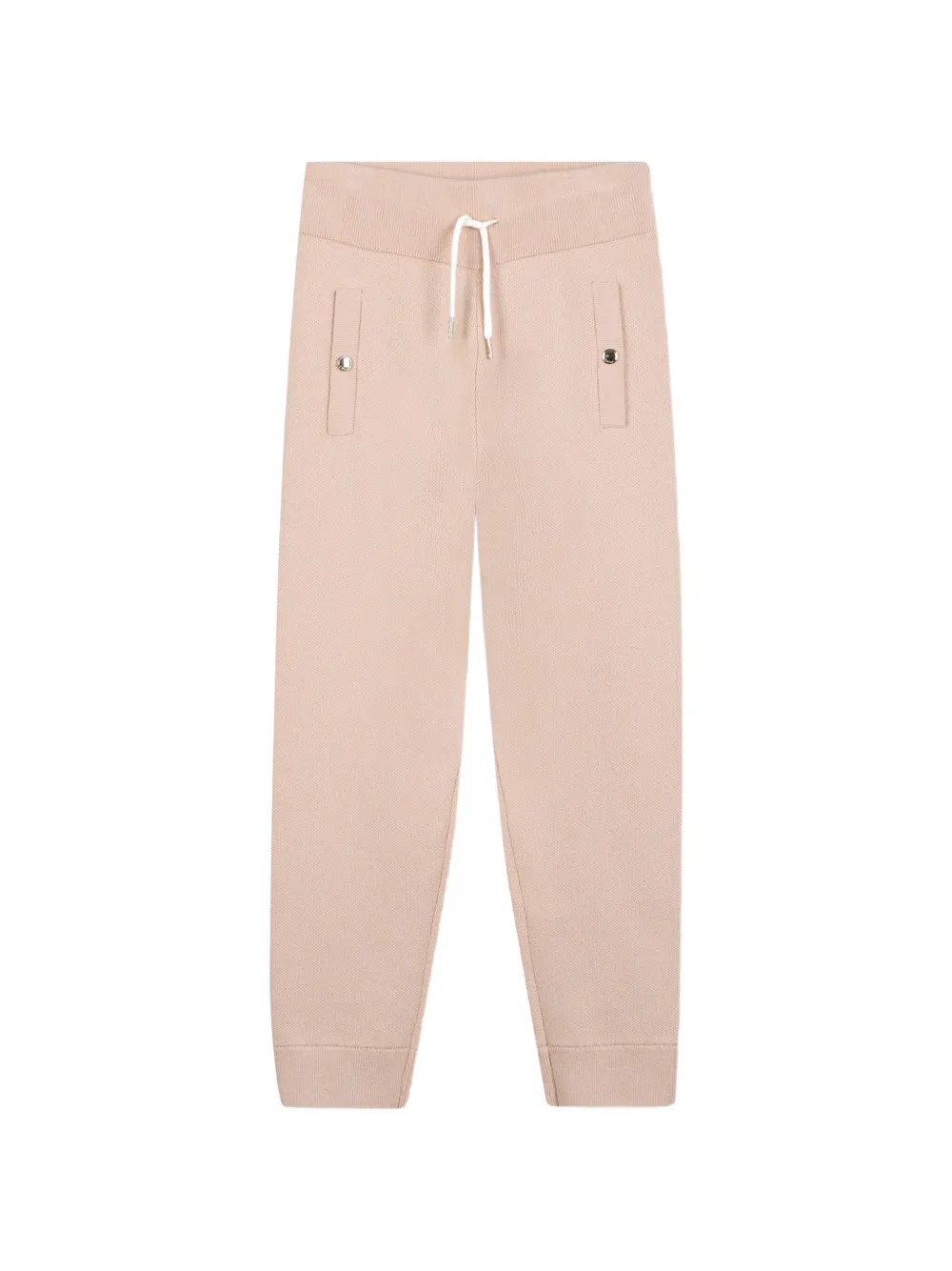 Chloé Kids logo-embroidered knit trousers - Toni neutri