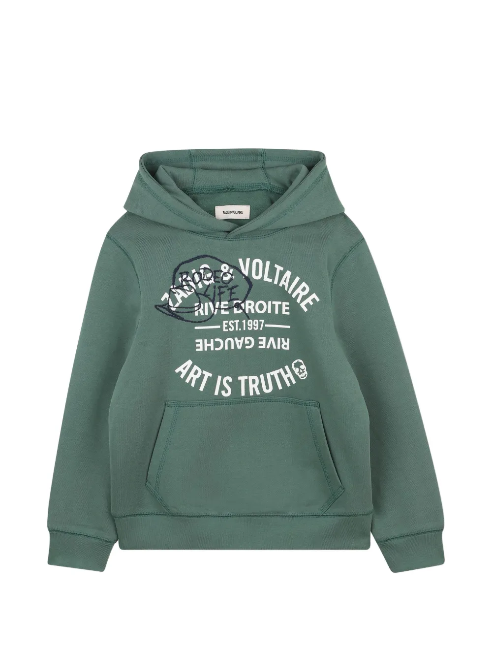 Zadig & Voltaire Kids graphic hoodie - Verde