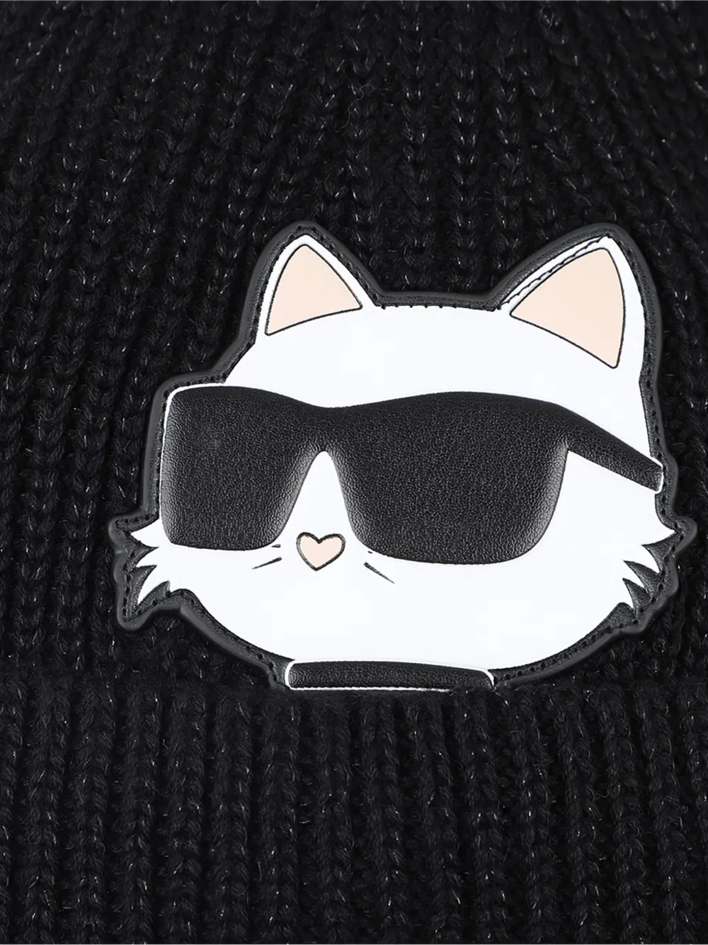 Karl Lagerfeld Kids Hoed met logo-applicatie Zwart