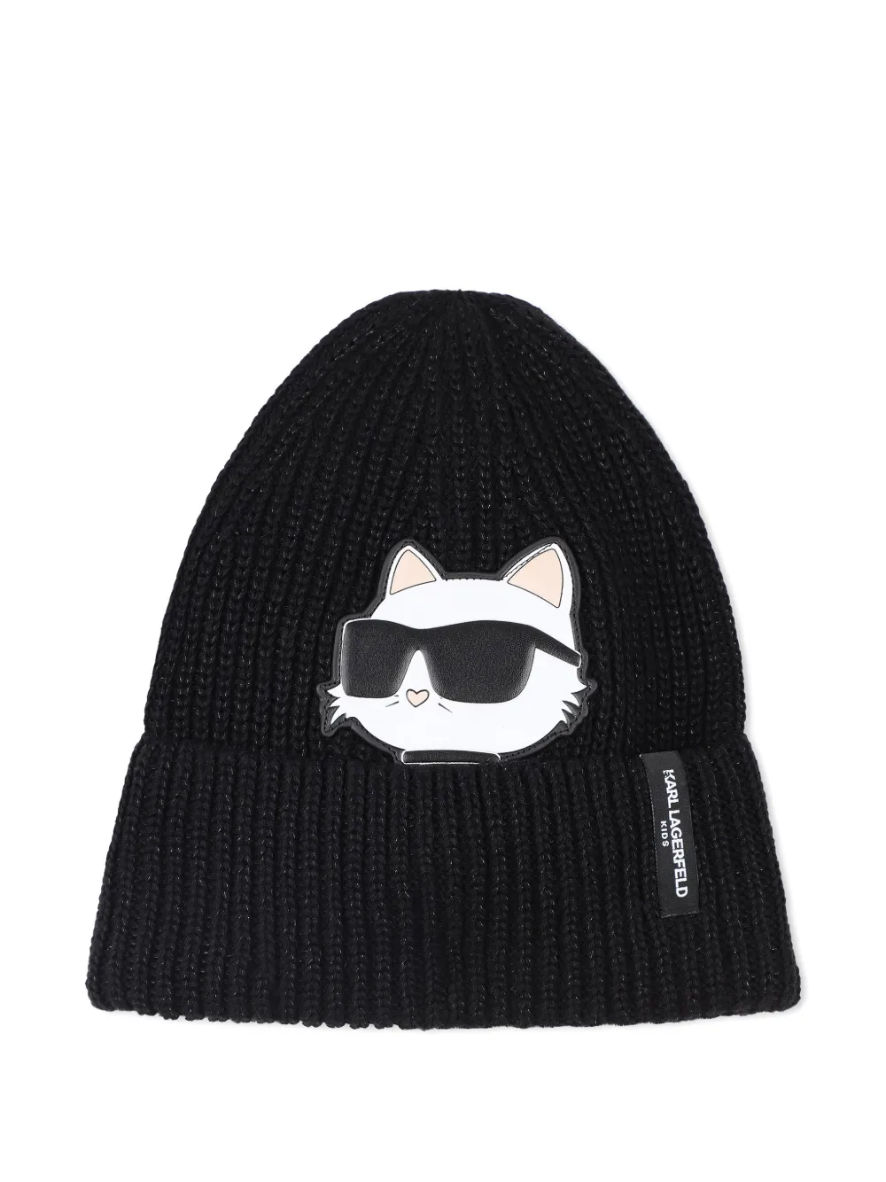 Karl Lagerfeld Kids logo appliqué hat - Nero