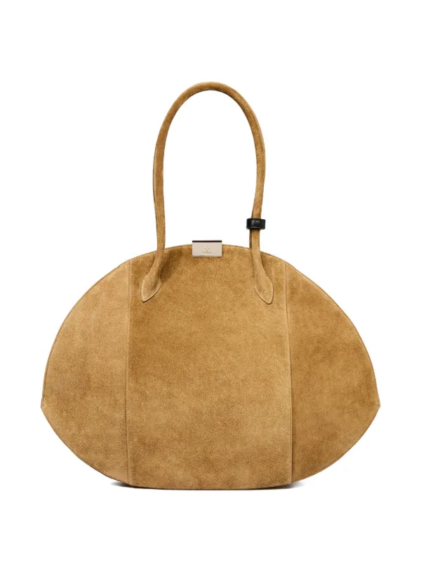 Nina Ricci Large Le Bal Suede Shoulder Bag in Neutrals