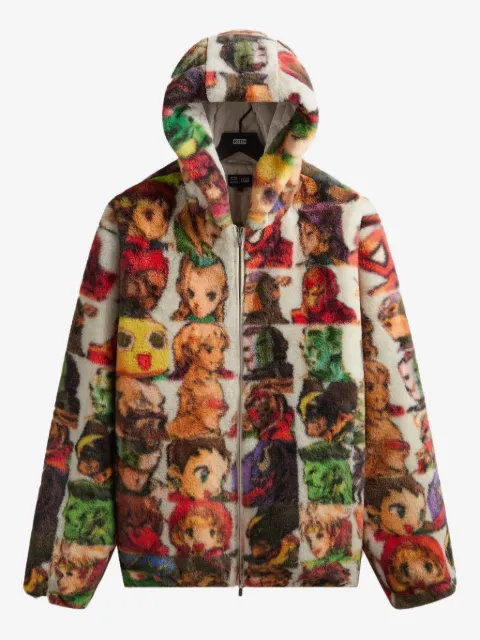 KITH x Marvel xCapcom Fighter faux-fur hoodie