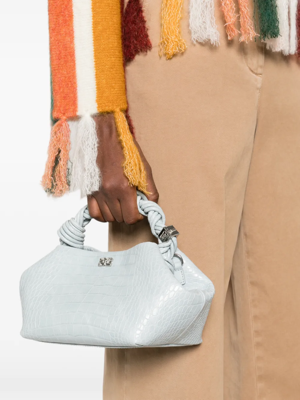 GANNI mini Bou tote bag - Blauw