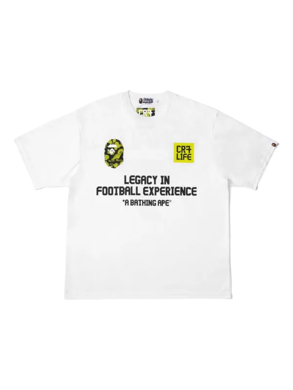 A BATHING APE® x CR7Life Ronaldo 7 T-shirt | White | FARFETCH