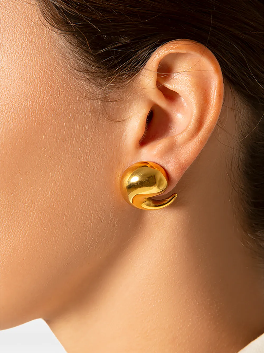 Ostras Collection Semenalis vergulde oorbellen - Goud