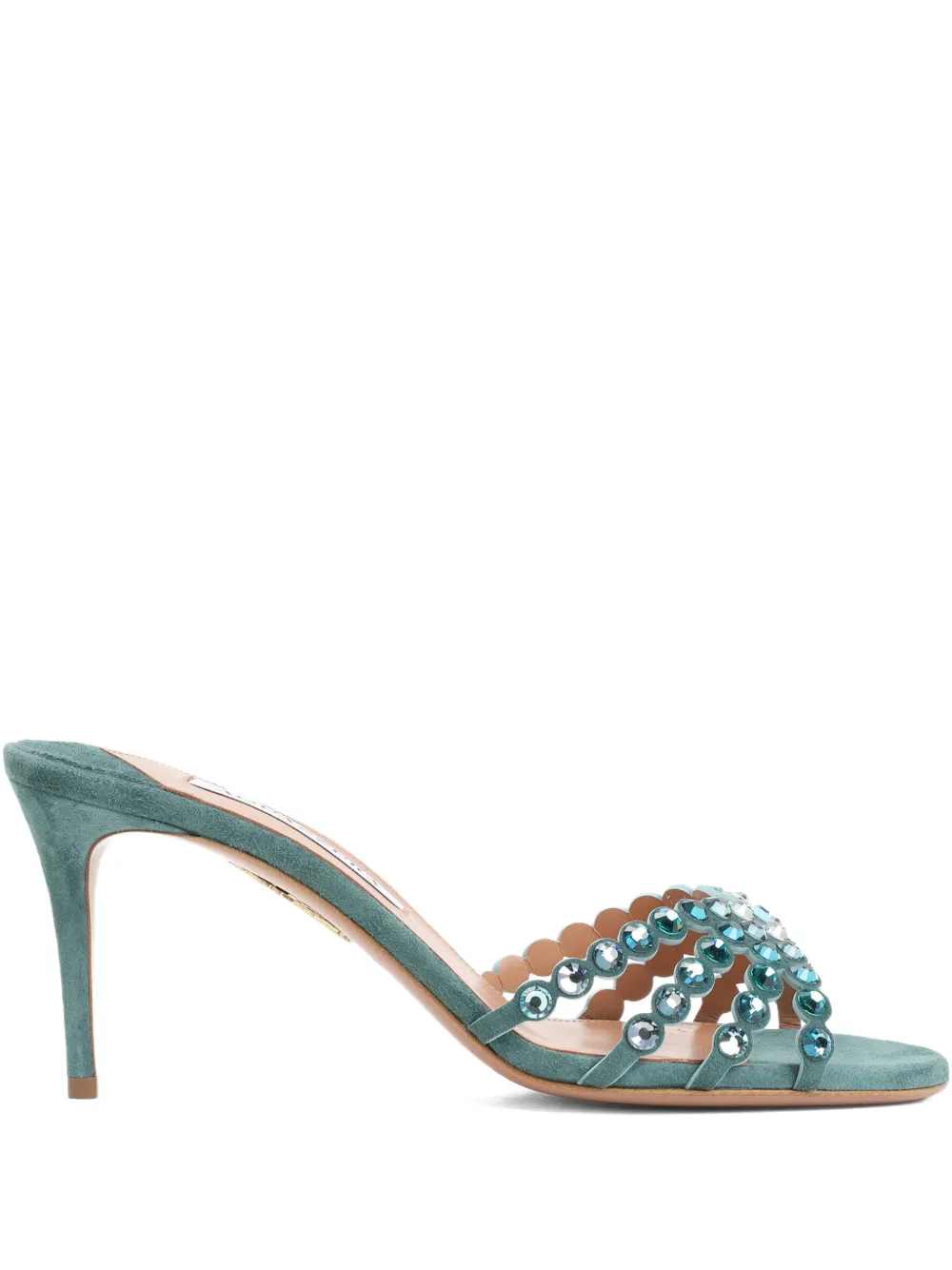 Aquazzura 75 mm Tequila muiltjes Blauw