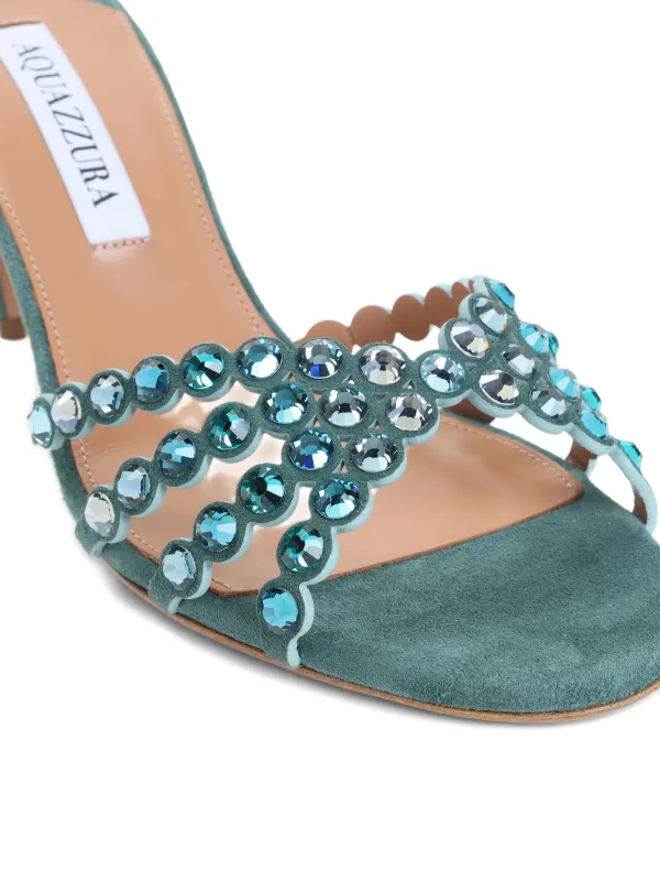 Aquazzura 75mm Tequila Mules | Blue | FARFETCH