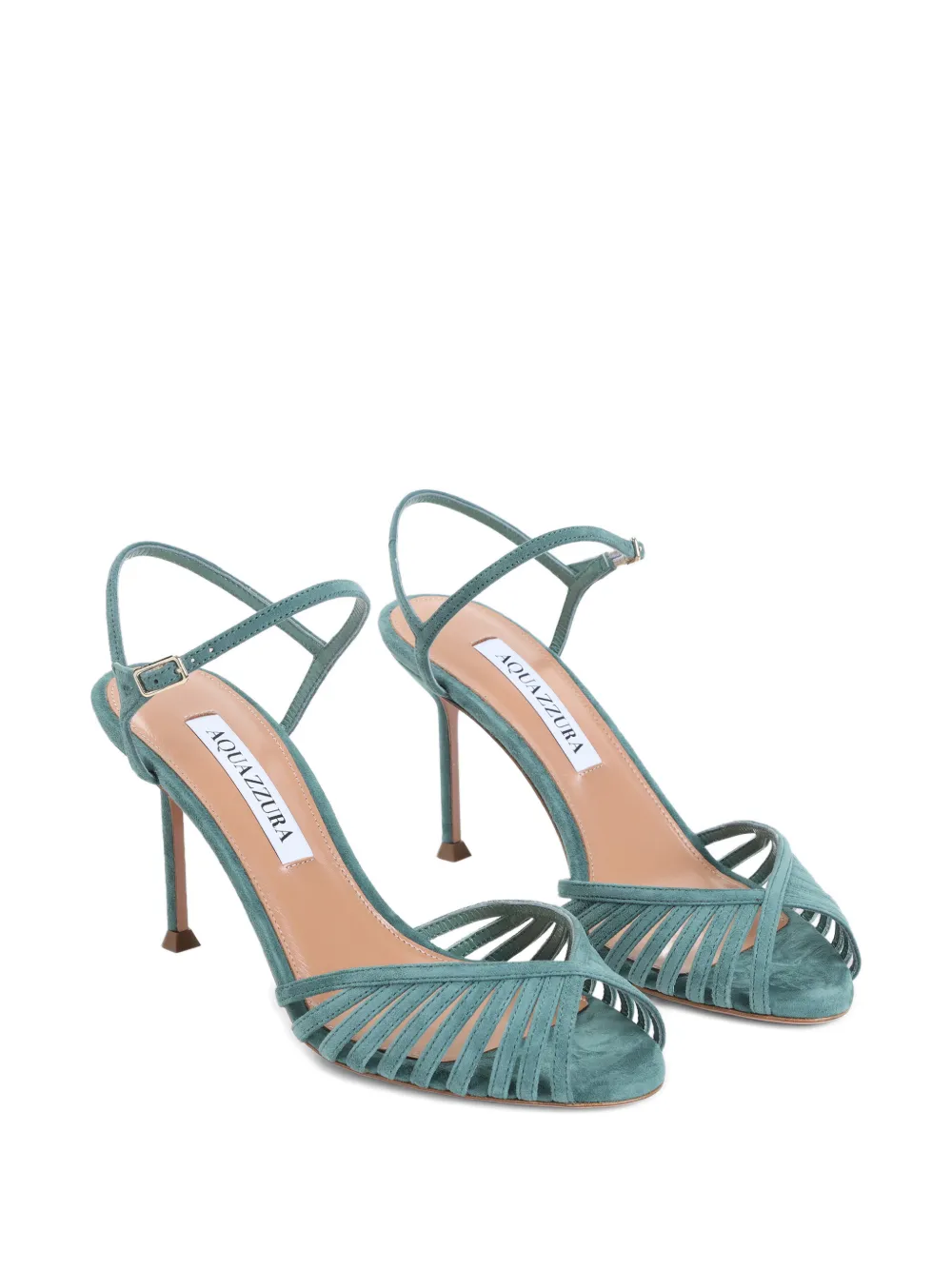 Aquazzura Hold Me 85mm sandalen met uitgesneden details en hak Groen