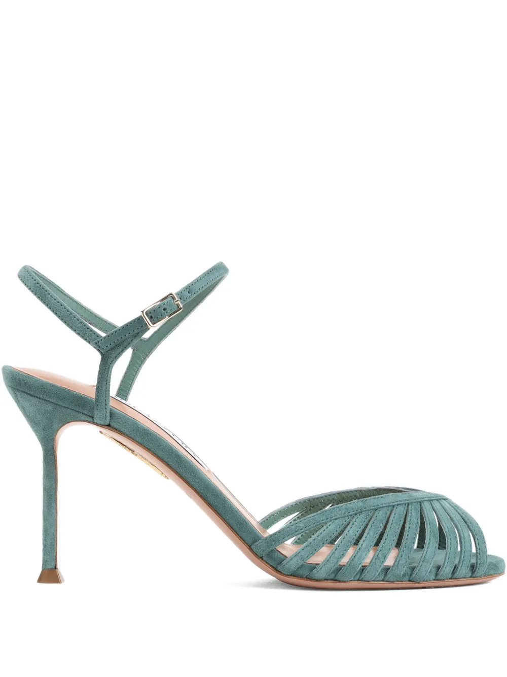 Aquazzura Hold Me 85mm sandalen met uitgesneden details en hak Groen