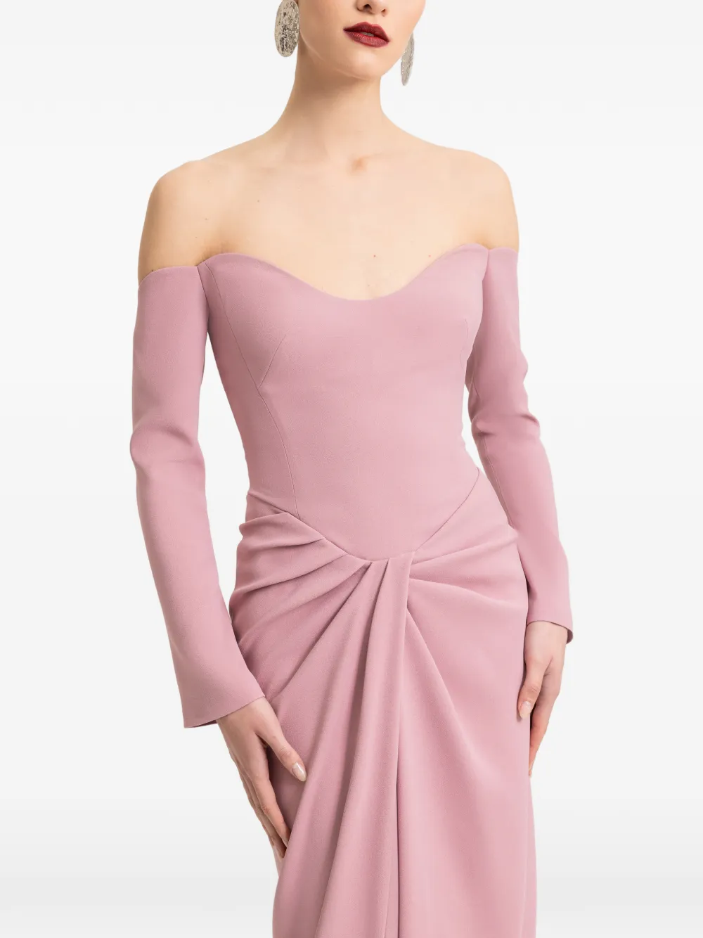 Gemy Maalouf Off-shoulder maxi-jurk - Roze