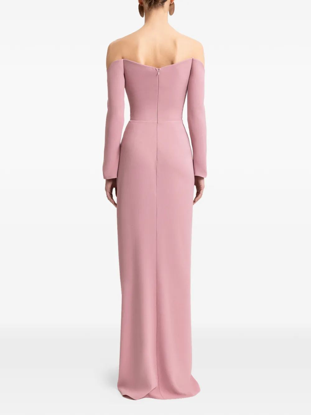 Gemy Maalouf Off-shoulder maxi-jurk Roze