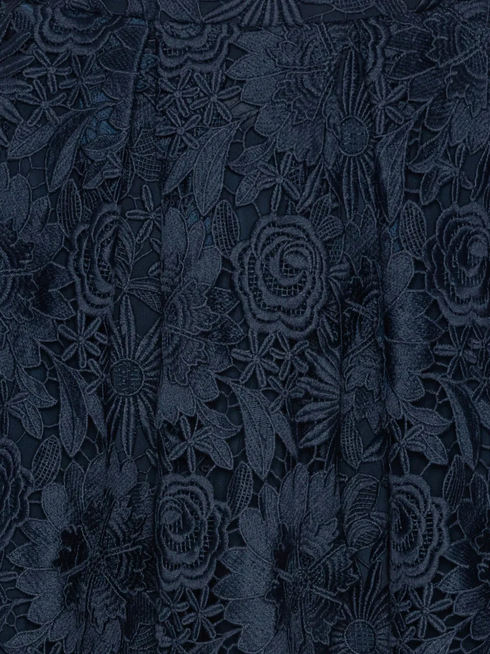 ROTATE BIRGER CHRISTENSEN 3D midi-rok met kant Blauw