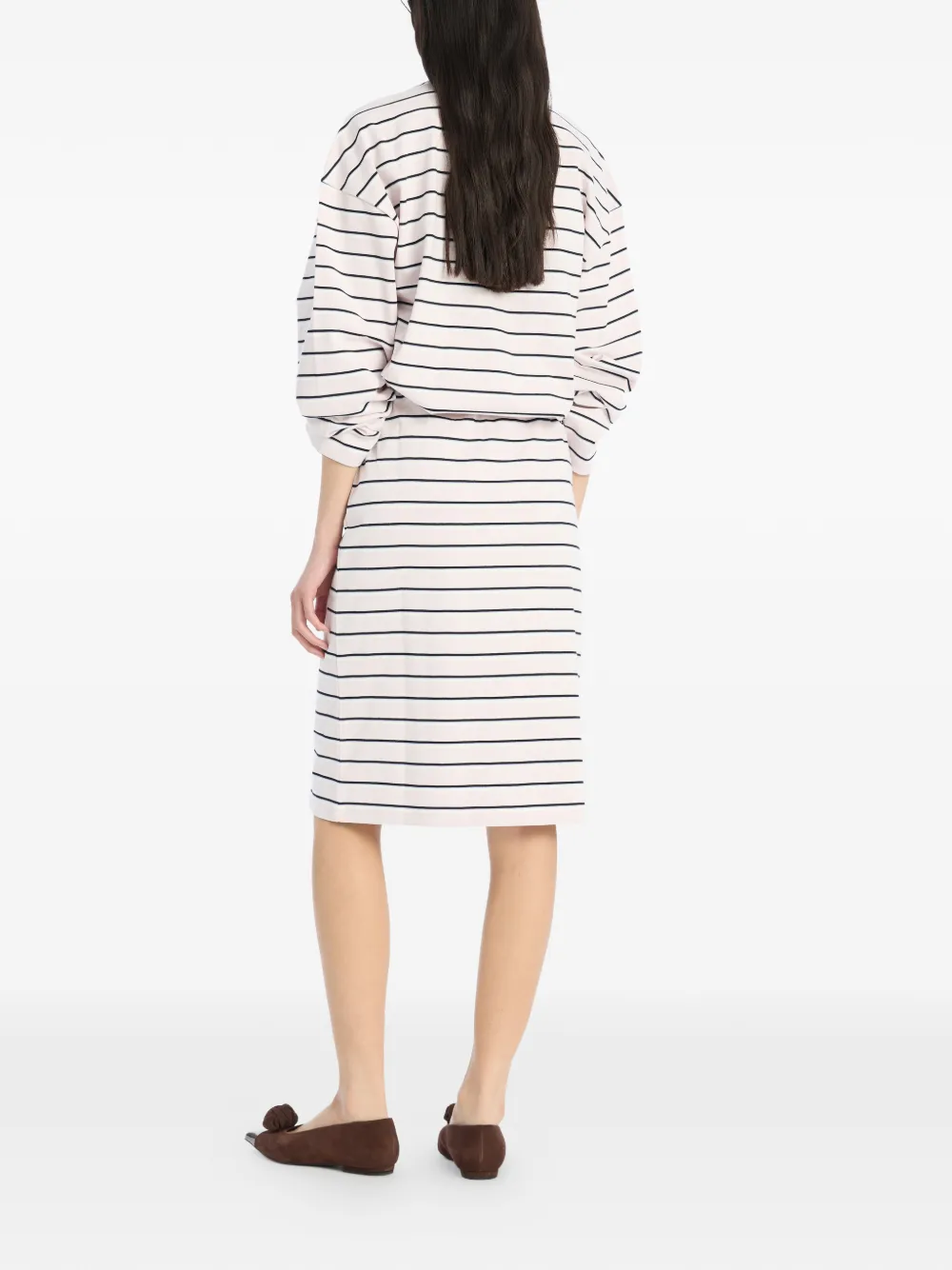 Rotate Birger Christensen Striped Oversized Cotton Jersey T-shirt In Multi