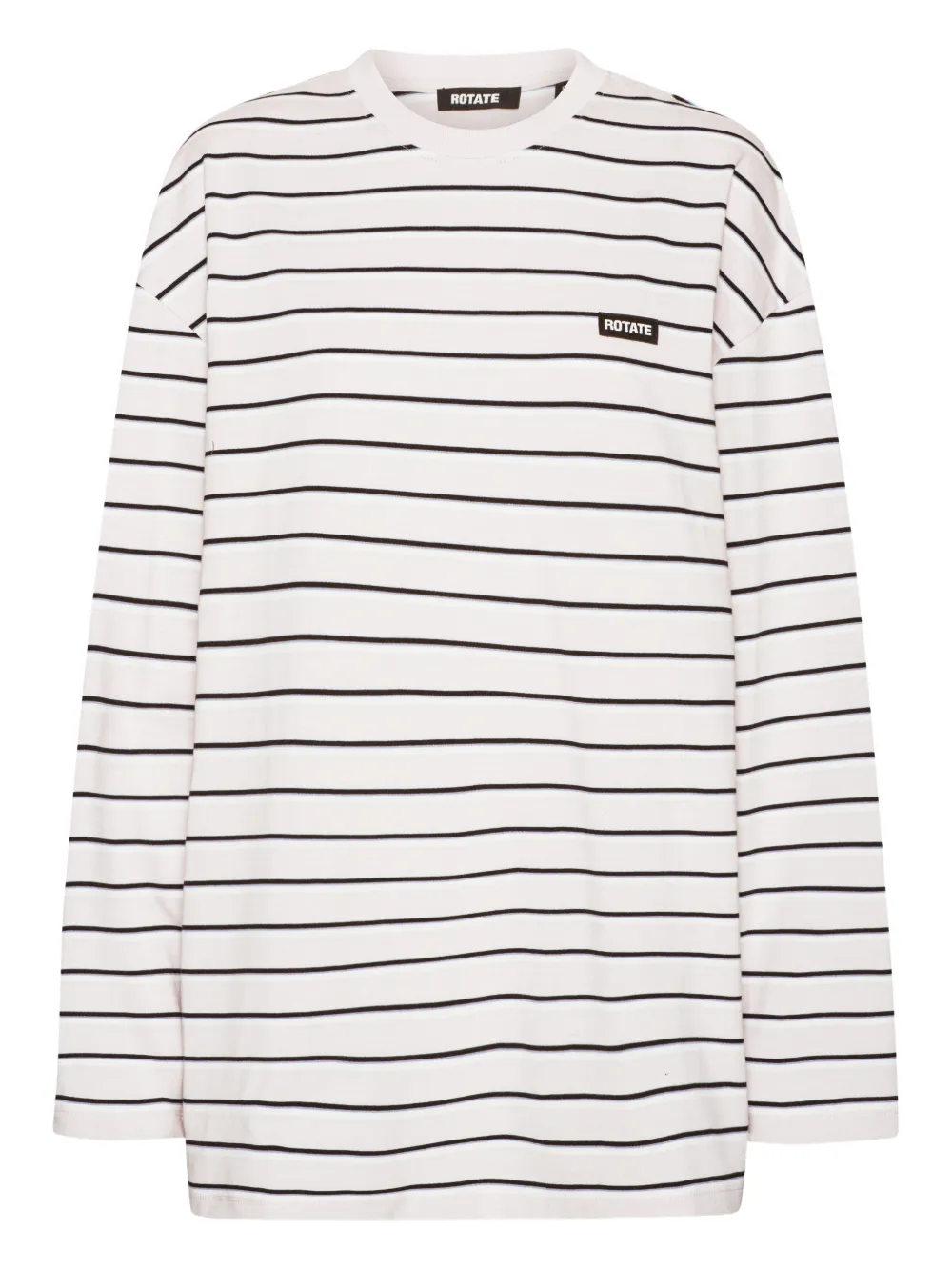 Rotate Birger Christensen Striped Oversized Cotton Jersey T-shirt In Multi