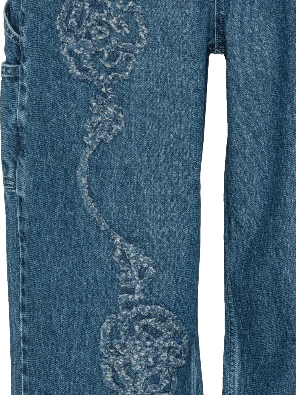 ROTATE BIRGER CHRISTENSEN Boyfriend jeans met bloemenprint Blauw