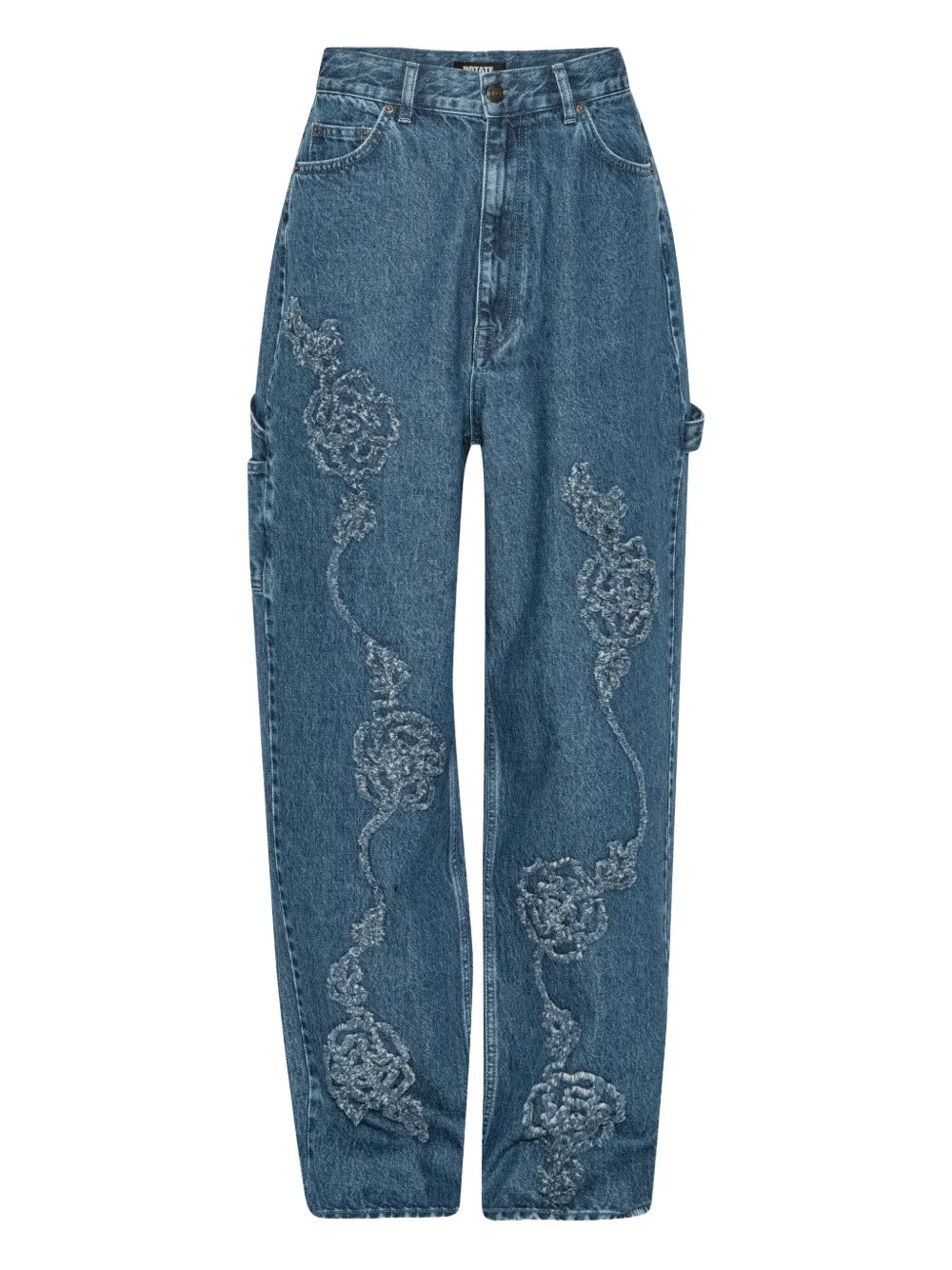 ROTATE BIRGER CHRISTENSEN Jeans boyfriend a fiori - Blu